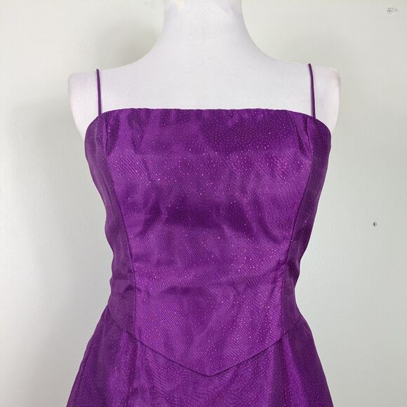 Vintage Morgan Co Prom Dress Maxi Gown 10 Purple Y2K Fairy Princess Goth Ball - Picture 5 of 10